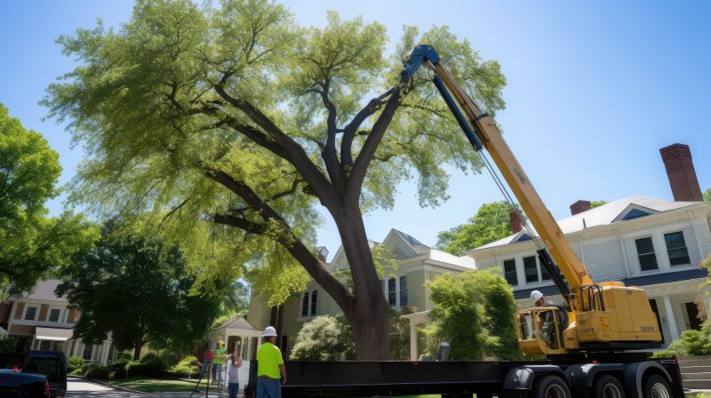Large Tree Being Lifted